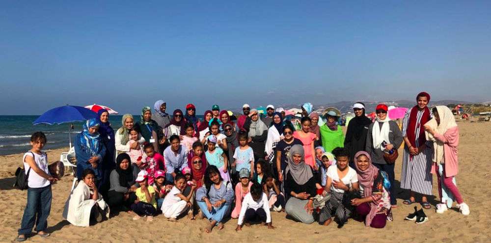 Group photo in Oudja on the beach