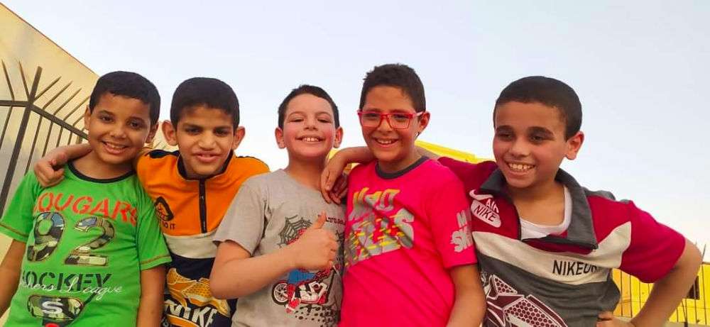 Five happy boys